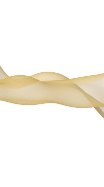 Soyut dalga. Eşarp. Beyaz arka planda parlak kurdele. Soyut duman. Raster hava desteği. Dikey görüntü yönlendirmesi. 3B illüstrasyon