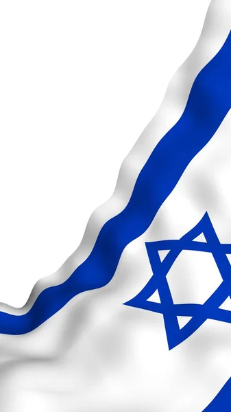 Die Flagge Israels Staatssymbol Des Staates Israel Ein Blauer Davidstern — Stockfoto