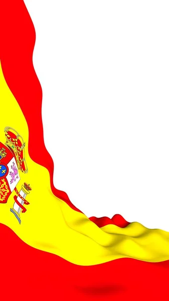 Die Flagge Spaniens Offizielles Staatssymbol Des Königreichs Spanien Konzept Web — Stockfoto