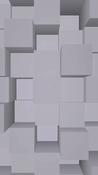 Абстрактний Сірий Елегантний Куб Геометричного Фону Хаотично Просунуті Прямокутні Смуги — стокове фото
