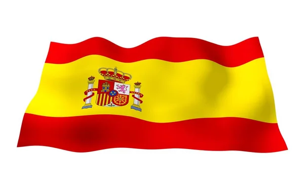 Drapeau Espagne Symbole Officiel Royaume Espagne Concept Web Pages Sportives — Photo