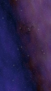 Renkli ve güzel bir arka plan. Uzay boşluğu. Yıldızlı uzay dokusu. 3B illüstrasyon