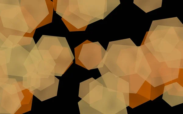 Multicolored Translucent Hexagons Dark Background Yellow Illustration — Stock Photo, Image