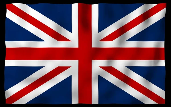 Drapeau Agitant Grande Bretagne Sur Fond Sombre Drapeau Britannique Royaume — Photo