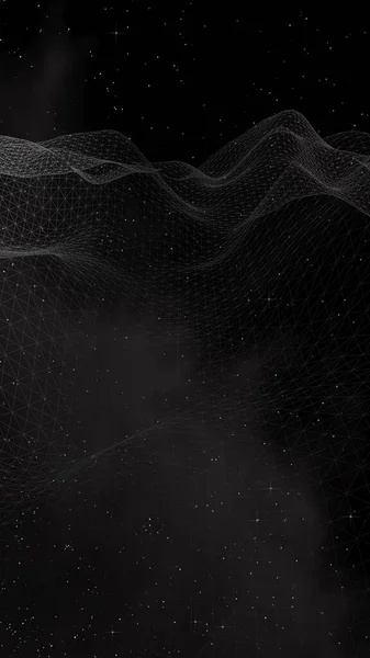Μαύρο Αφηρημένο Φόντο Γεια Σου Τεχνολογικό Δίκτυο Εξωτερικό Διάστημα Έναστρη — Φωτογραφία Αρχείου