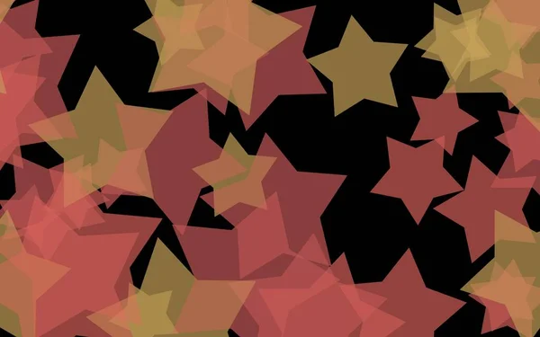 Multicolored Translucent Stars Dark Background Orange Tones Illustration — Stock Photo, Image