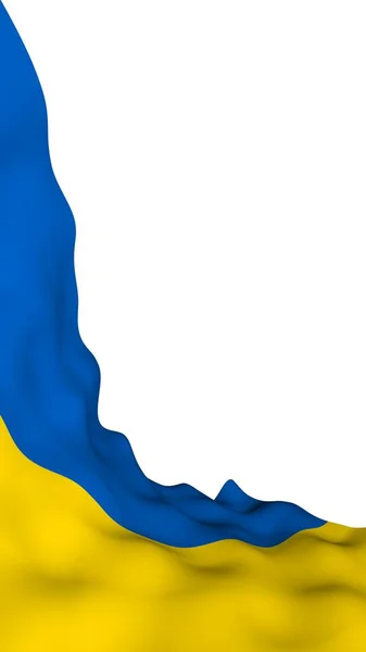 Flag Ukraine White Background National Flag State Ensign Blue Yellow — Stock Photo, Image