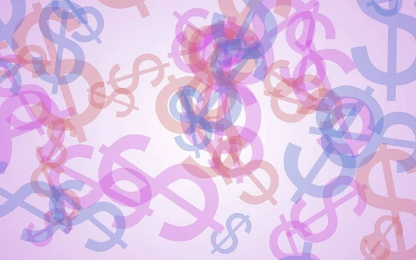 Multicolored Translucent Dollar Signs White Background Red Tones Illustration — Stock Photo, Image