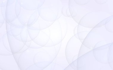 Soyut beyaz arkaplan. Arkaplanda şeffaf kabarcıklar var. 3B illüstrasyon