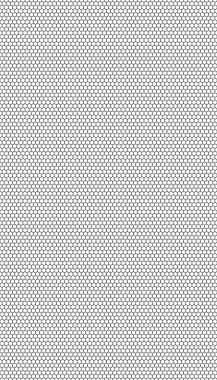 Beyaz arka planda siyah bal peteği. Kusursuz bir doku. İzometrik geometri. 3B illüstrasyon