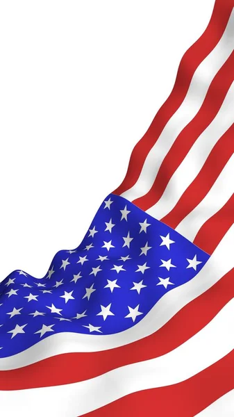 Κυματιστή Σημαία Των Ηνωμένων Πολιτειών Της Αμερικής Αστέρια Και Ρίγες — Φωτογραφία Αρχείου