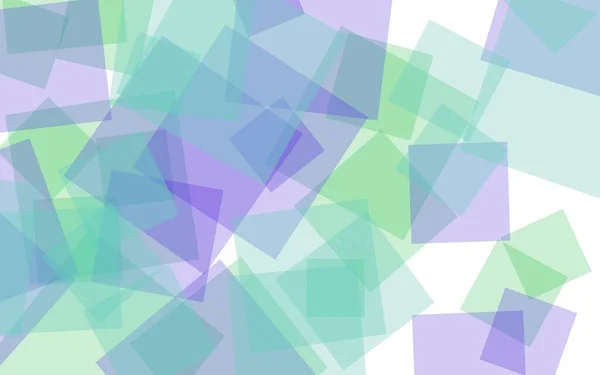 Mehrfarbige Transluzente Quadrate Auf Weißem Hintergrund Grüntöne Illustration — Stockfoto