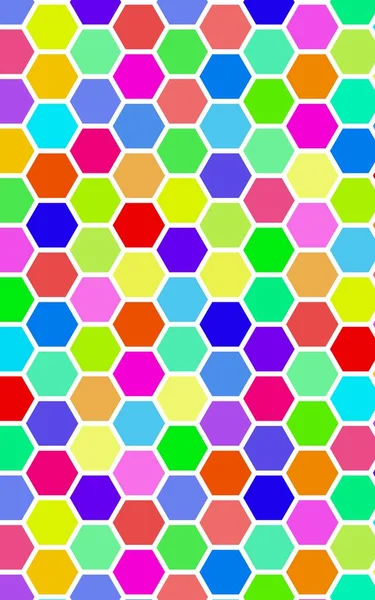 Honeycomb Många Färg Mångfärgade Isometrisk Geometri Illustration — Stockfoto