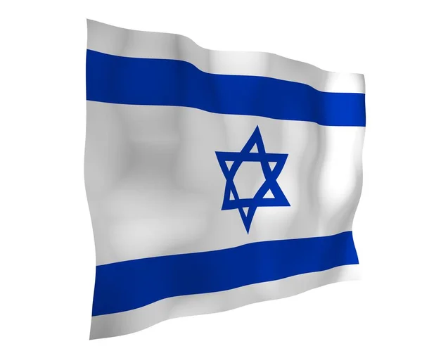 Bandera Israel Símbolo Estatal Del Estado Israel Una Estrella Azul — Foto de Stock
