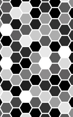 Degrade rengi olan beyaz petek. Biyometrik geometri. 3d illüstrasyon