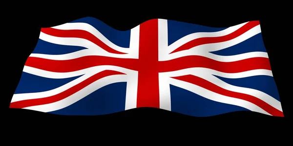 Vink Med Storbritannias Flagg Mørk Bakgrunn Britisk Flagg Det Forente – stockfoto
