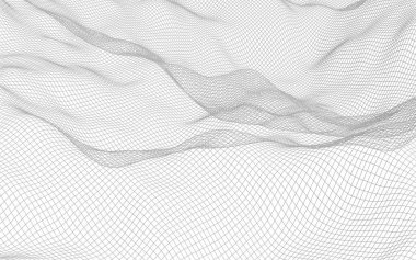 Beyaz arka planda soyut manzara. Siber uzay şebekesi. merhaba teknoloji ağı. 3d illüstrasyon