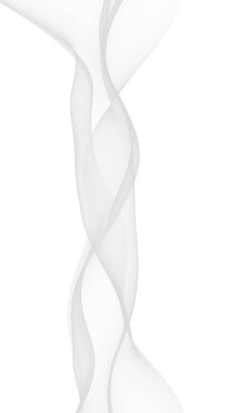 Beyaz soyut arka plan. Dalgalanan beyaz eşarp. Rüzgarın beyaz kumaşında sallanıyor. 3B illüstrasyon