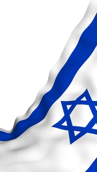 Die Flagge Israels Staatssymbol Des Staates Israel Ein Blauer Davidstern — Stockfoto