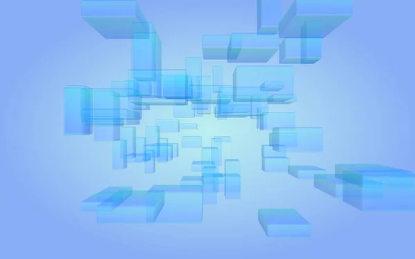 Kék Fehér Elvont Digitális Technológiai Háttér Minta Ismétlődő Téglalapokkal Illusztráció — Stock Fotó