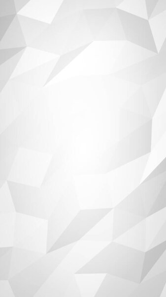 White abstract background. Lowpoly backdrop. Crumpled paper. 3D illustration