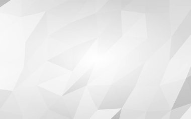 Beyaz soyut arka plan. Lowpoly arka planı. Buruşmuş kağıt. 3B illüstrasyon