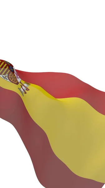 Spaniens Flagga Konungariket Spaniens Officiella Statssymbol Begreppet Webb Sportsidor Språkkurser — Stockfoto