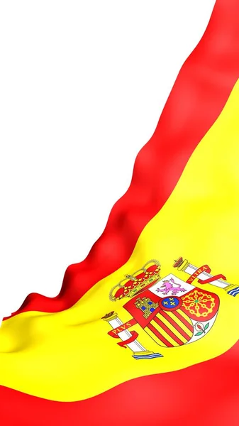 Spaniens Flagga Konungariket Spaniens Officiella Statssymbol Begreppet Webb Sportsidor Språkkurser — Stockfoto