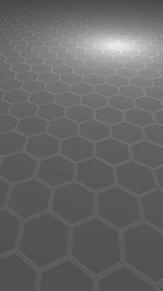 Honeycomb Gray Background Perspective View Polygon Look Honeycomb Extruded Bump — Stock Photo, Image