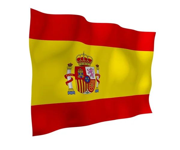 Die Flagge Spaniens Offizielles Staatssymbol Des Königreichs Spanien Konzept Web — Stockfoto