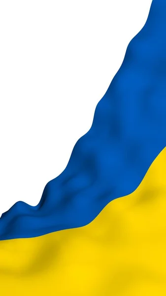 Σημαία Της Ουκρανίας Λευκό Φόντο Εθνική Σημαία Και Σημαιοφόρος Κράτους — Φωτογραφία Αρχείου