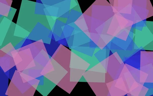 Πολύχρωμα Ημιδιαφανή Τετράγωνα Σκούρο Φόντο Απεικόνιση — Φωτογραφία Αρχείου