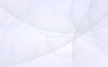 Soyut beyaz arkaplan. Arkaplanda şeffaf kabarcıklar var. 3B illüstrasyon