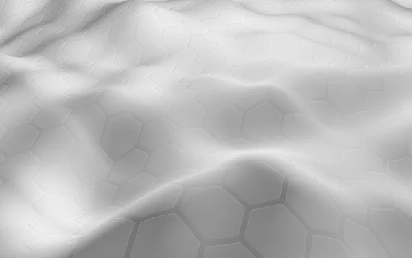 White Honeycomb Gradient Color Light Background Perspective View Polygon Look — Stock Photo, Image