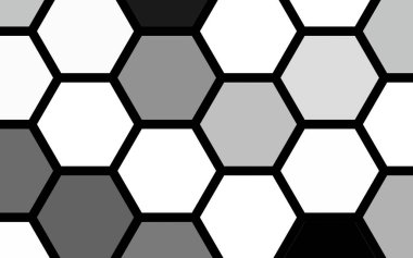 Degrade rengi olan beyaz petek. Biyometrik geometri. 3d illüstrasyon