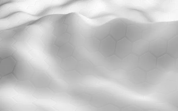 Vit Honeycomb Med Gradient Färg Ljus Bakgrund Perspektivvy Polygon Ser — Stockfoto