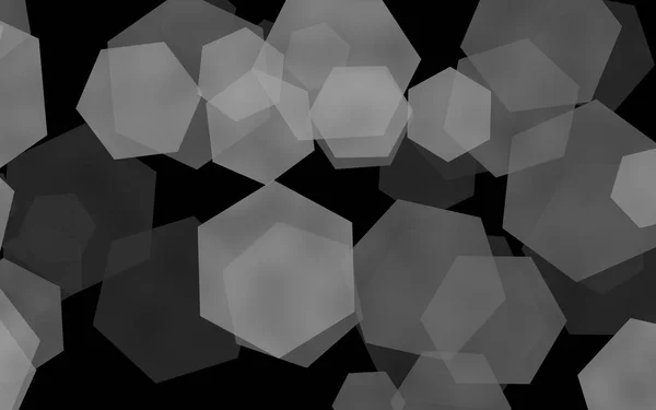 Grå Genomskinliga Hexagoner Mörk Bakgrund Gröna Toner Illustration — Stockfoto