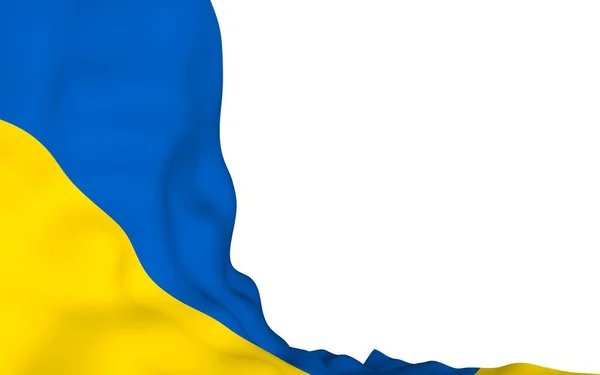 Die Flagge Der Ukraine Auf Weißem Hintergrund Nationalflagge Und Staatsfahne — Stockfoto