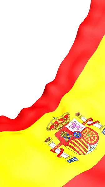 Bandeira Espanha Símbolo Oficial Estado Reino Espanha Conceito Web Páginas — Fotografia de Stock