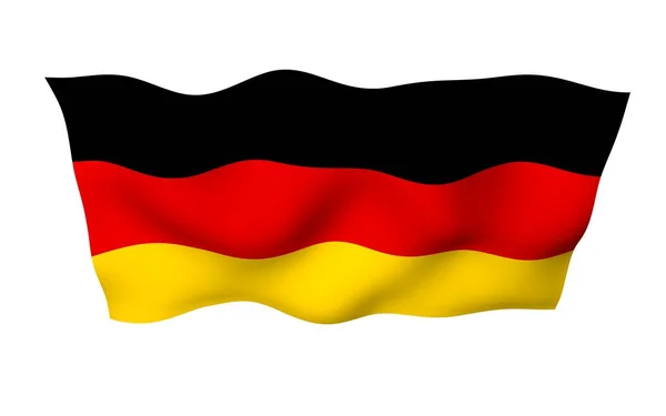 Drapeau Allemagne Illustration Grand Format Symbole État République Fédérale Allemagne — Photo