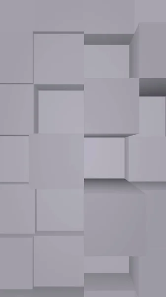 Abstract Grijs Elegante Kubus Geometrische Achtergrond Chaotisch Geavanceerde Rechthoekige Staven — Stockfoto