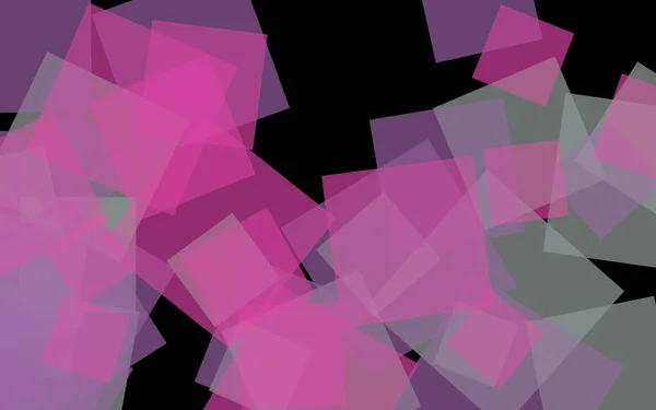 Multicolored Translucent Squares Dark Background Pink Tones Illustration — Stock Photo, Image