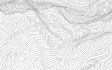 Beyaz arka planda soyut manzara. Siber uzay şebekesi. merhaba teknoloji ağı. 3d illüstrasyon