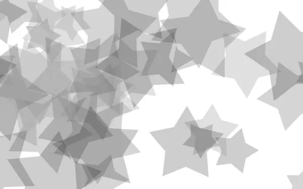 Graue Durchscheinende Sterne Auf Weißem Hintergrund Grautöne Illustration — Stockfoto