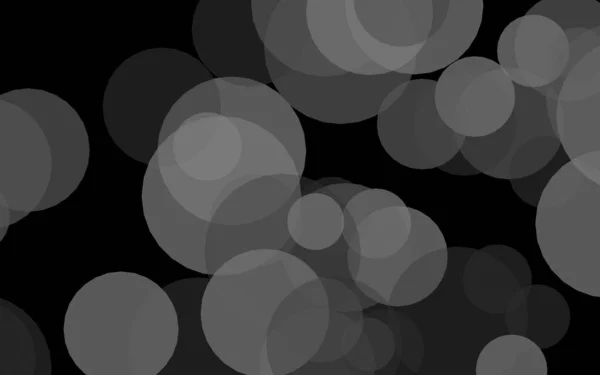 暗い背景に灰色の半透明の円 灰色のトーン 3Dイラスト — ストック写真