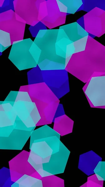 Hexagones Translucides Multicolores Sur Fond Sombre Orientation Verticale Des Images — Photo