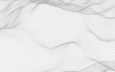 Beyaz arka planda soyut manzara. Siber uzay şebekesi. merhaba teknoloji ağı. 3d illüstrasyon