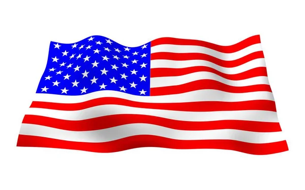 Flagge Der Vereinigten Staaten Von Amerika Schwenkend Stars Stripes Staatssymbol — Stockfoto