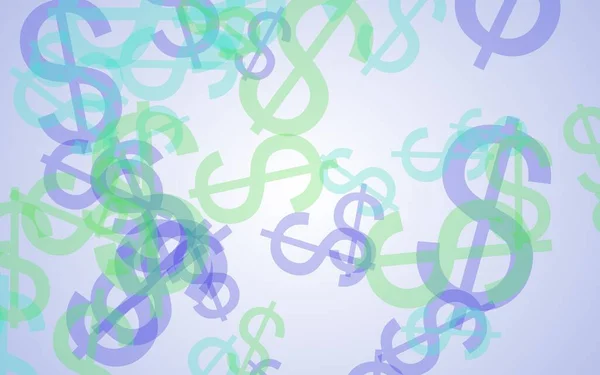 Signos Dólar Translúcidos Multicolores Sobre Fondo Blanco Ilustración — Foto de Stock