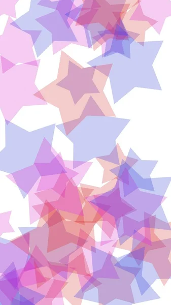 Estrellas Translúcidas Multicolores Sobre Fondo Blanco Orientación Vertical Imagen Ilustración —  Fotos de Stock
